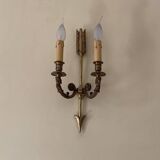 Lot d’un lustre et 2 appliques