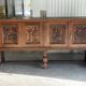 Large carved oak buffet in neo-Renaissance style, mid-20th century.