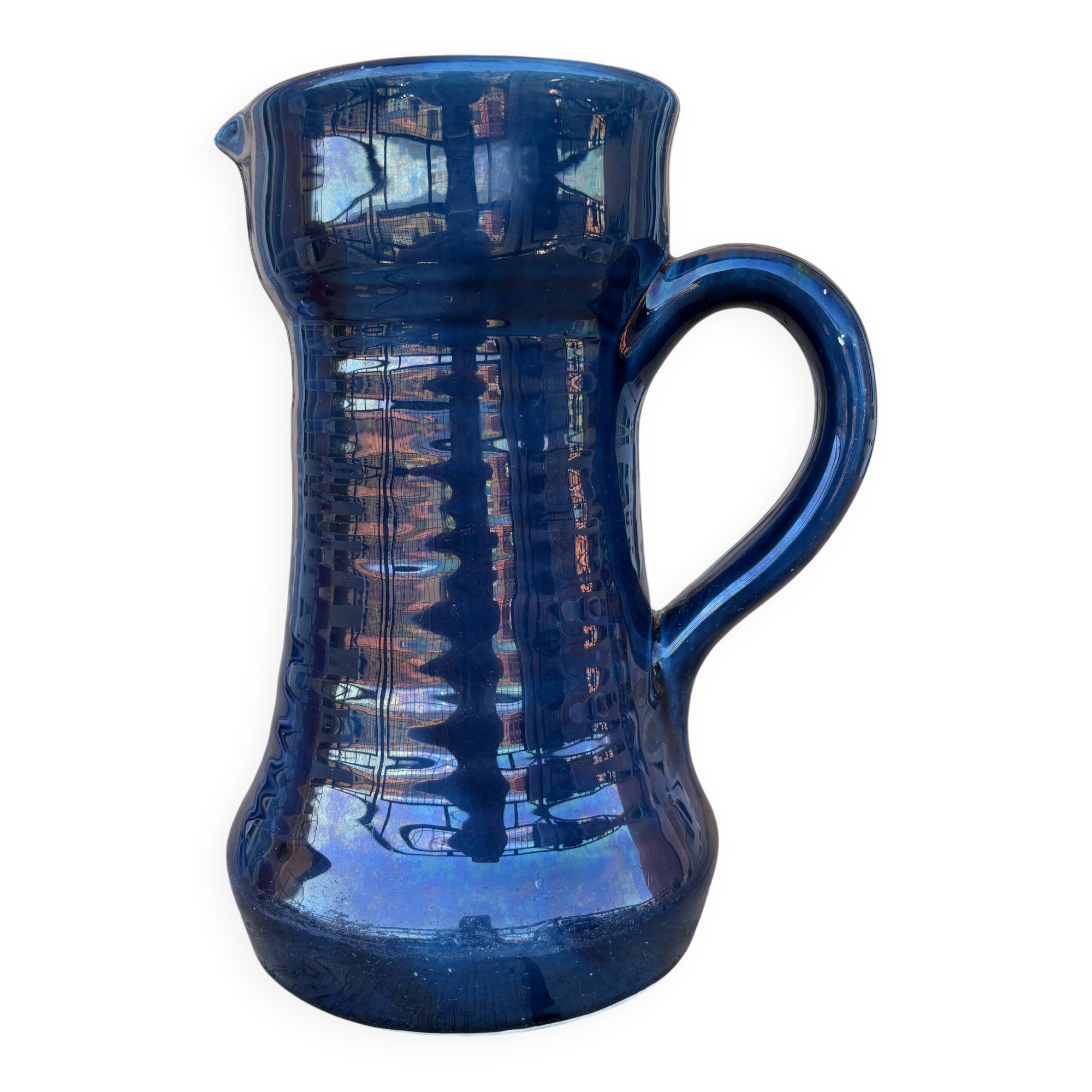 Pichet Les Grottes Dieulefit – Vallauris signed artisan ceramics