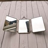 Vintage 50's triptych barber mirror