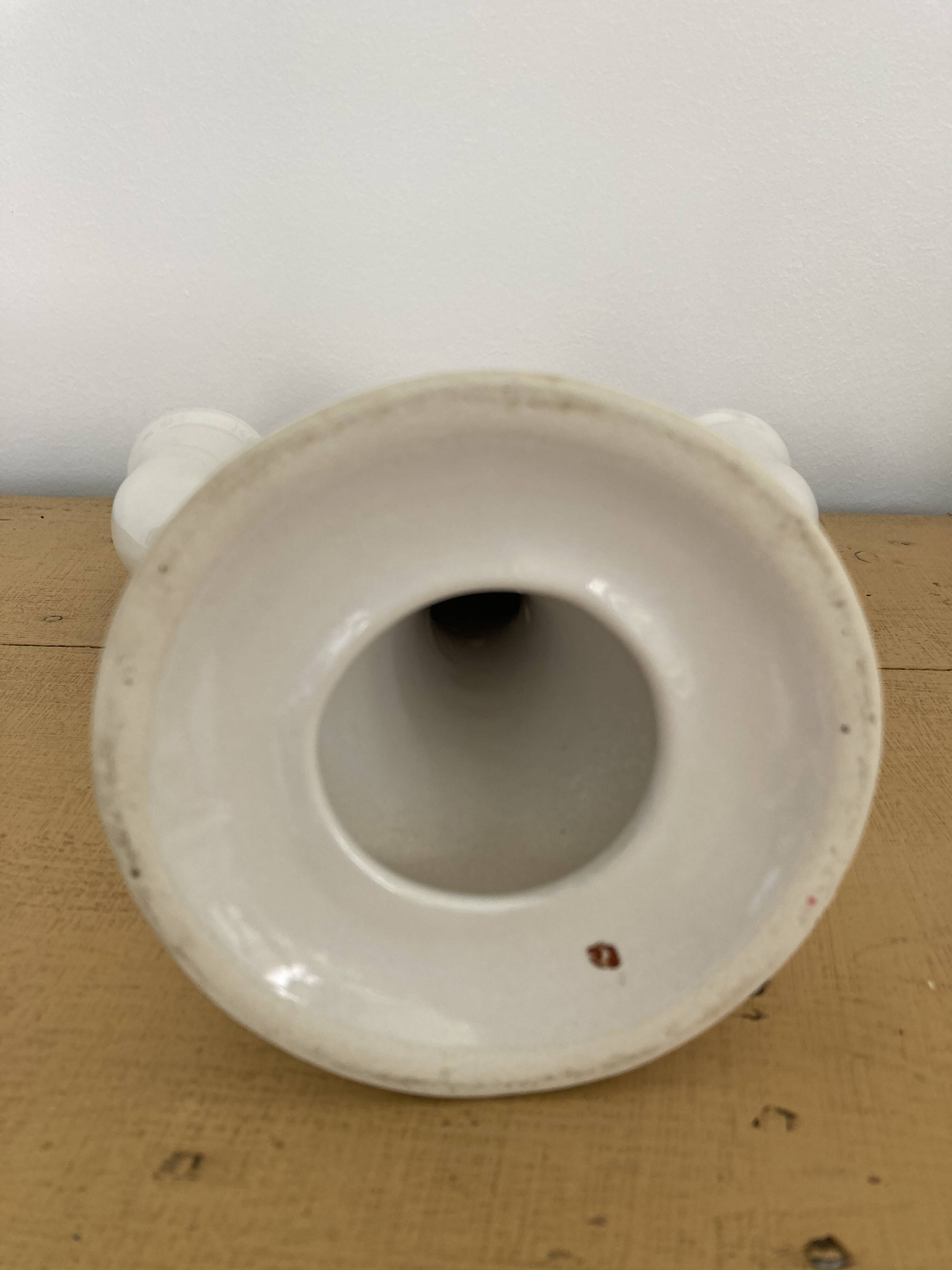 Scandinavian candlestick 3 lights white ceramic