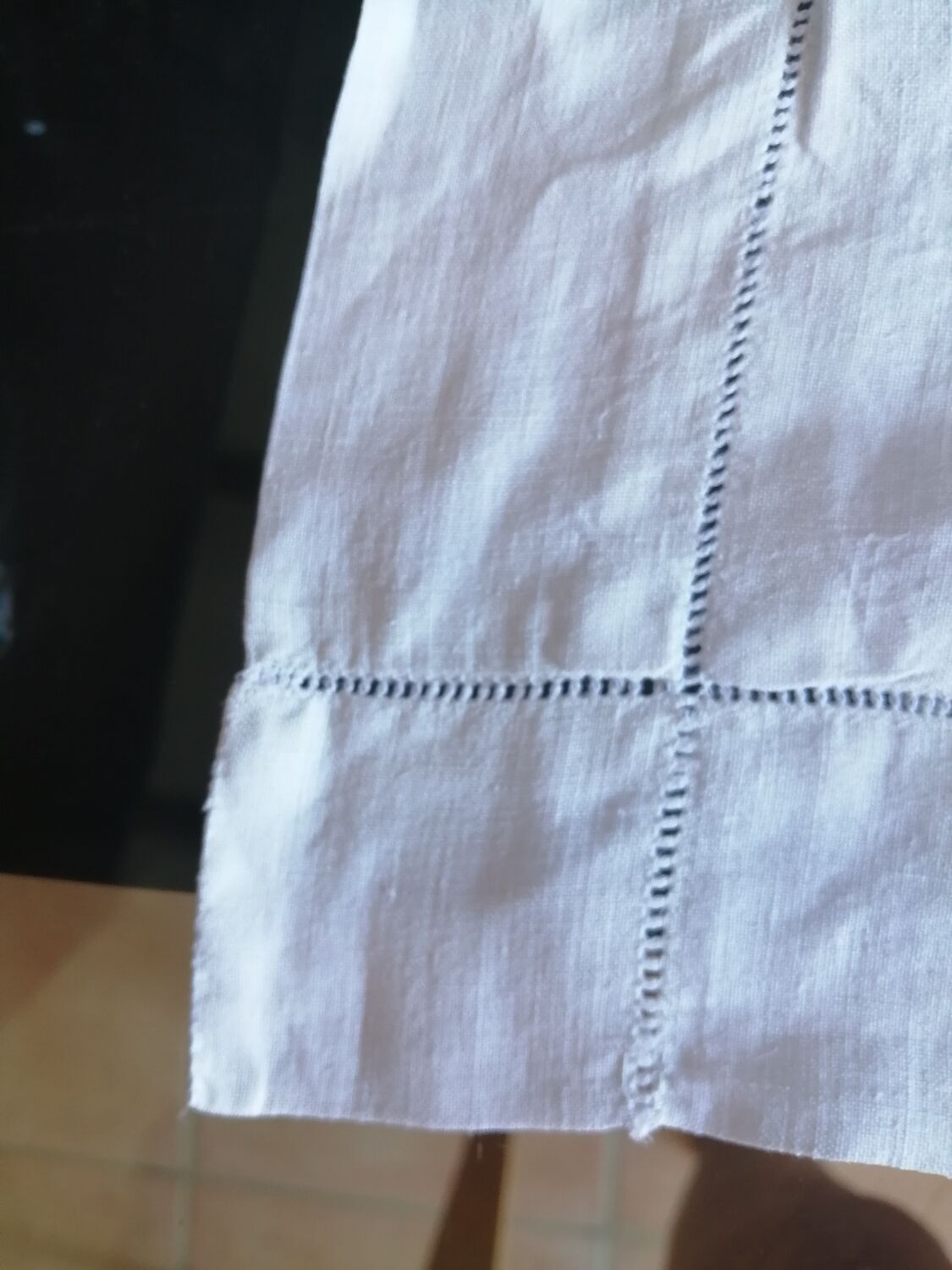 Linen pillowcase embroidered and monogrammed