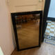 Grand miroir noir verre fumé