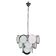 Disc white Murano glass chandelier by Vistosi