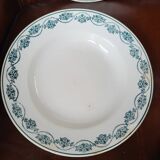 Set of 5 Terre de Fer plates 1900 Wilbur and St Amand