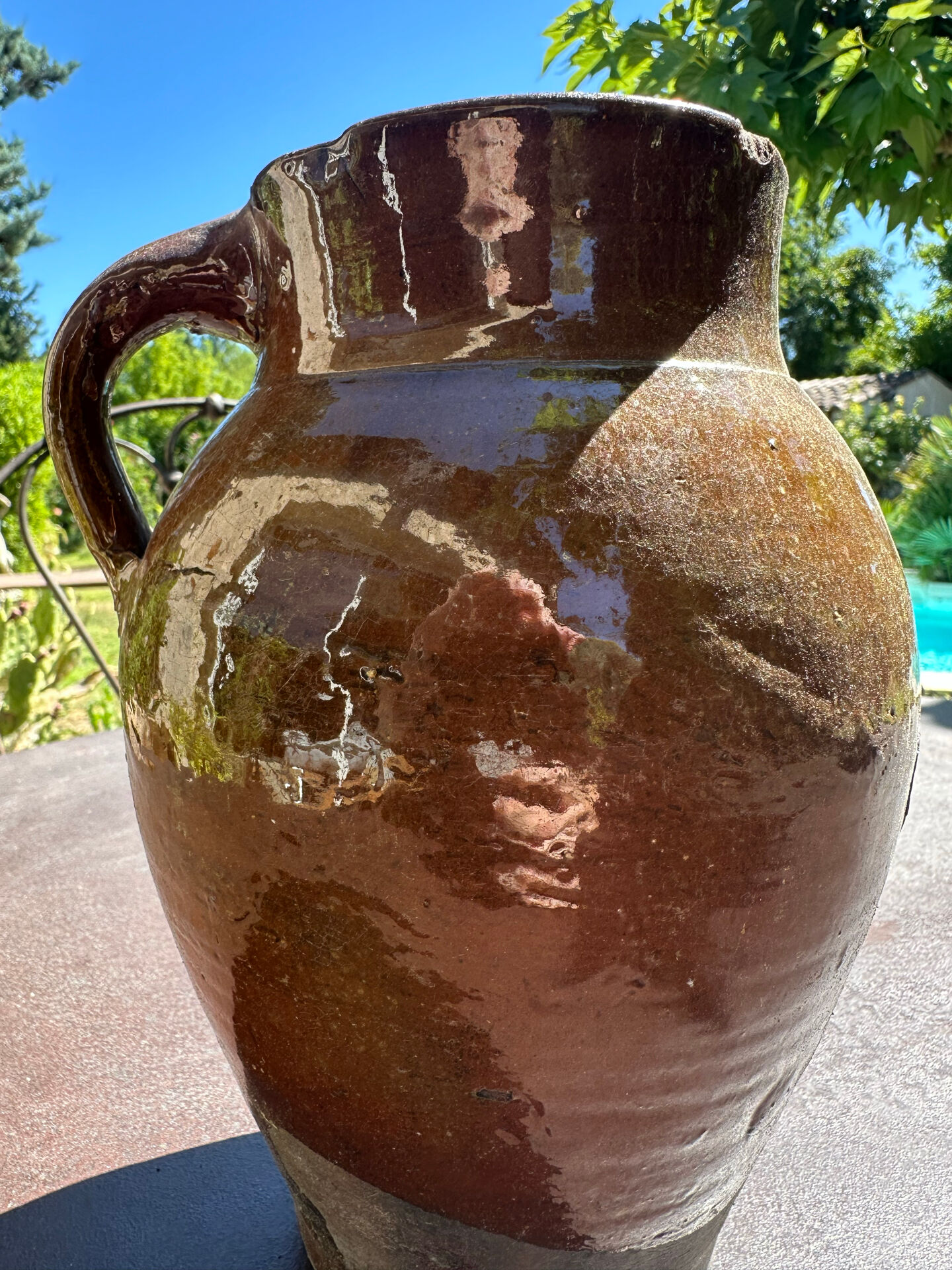 Clay pottery jug