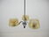 Midcentury Chrome and Glass Chandelier, Czechoslovakia 1960s