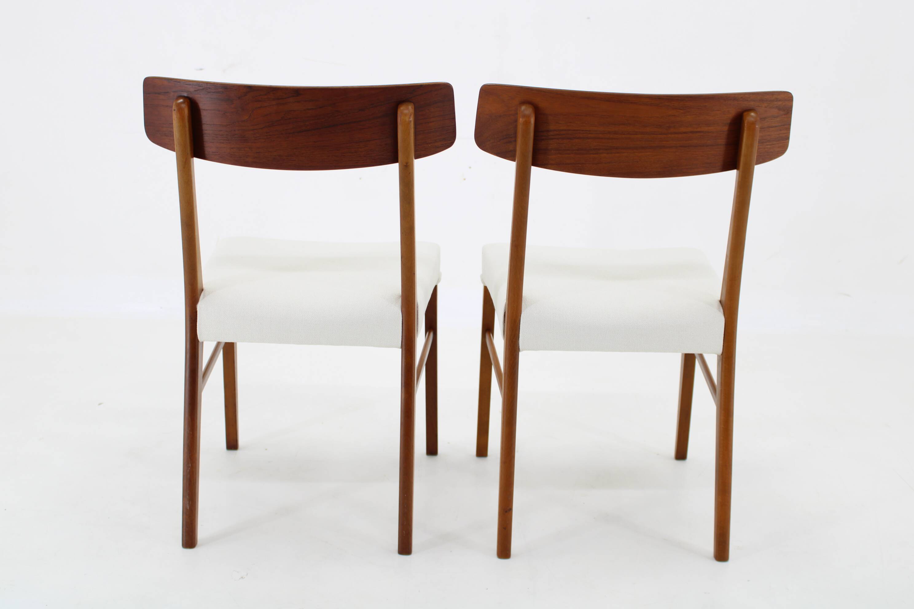 1960s Pair of Danish Teak Chairs, Restored