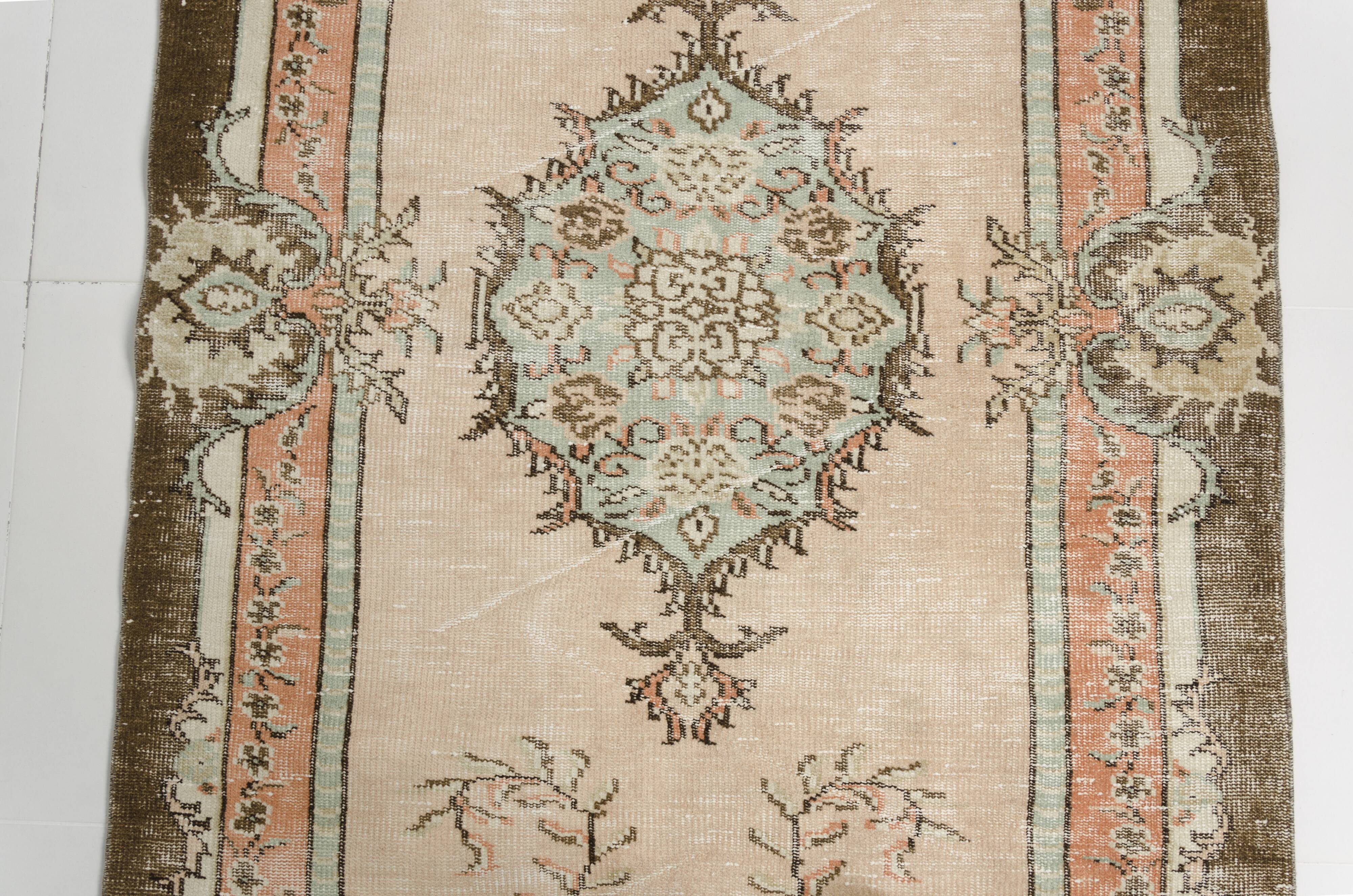 Geometric Handknotted Wool Rug