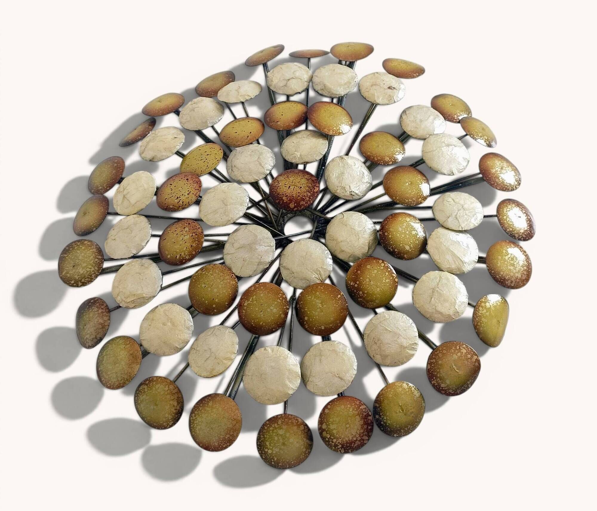 Mid-Century Enameled Metal Wall Sculpture, France, Circa 1965-1975