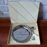 EARLY AGE baby stainless steel plate with spoon Jean Couzon Goldsmith