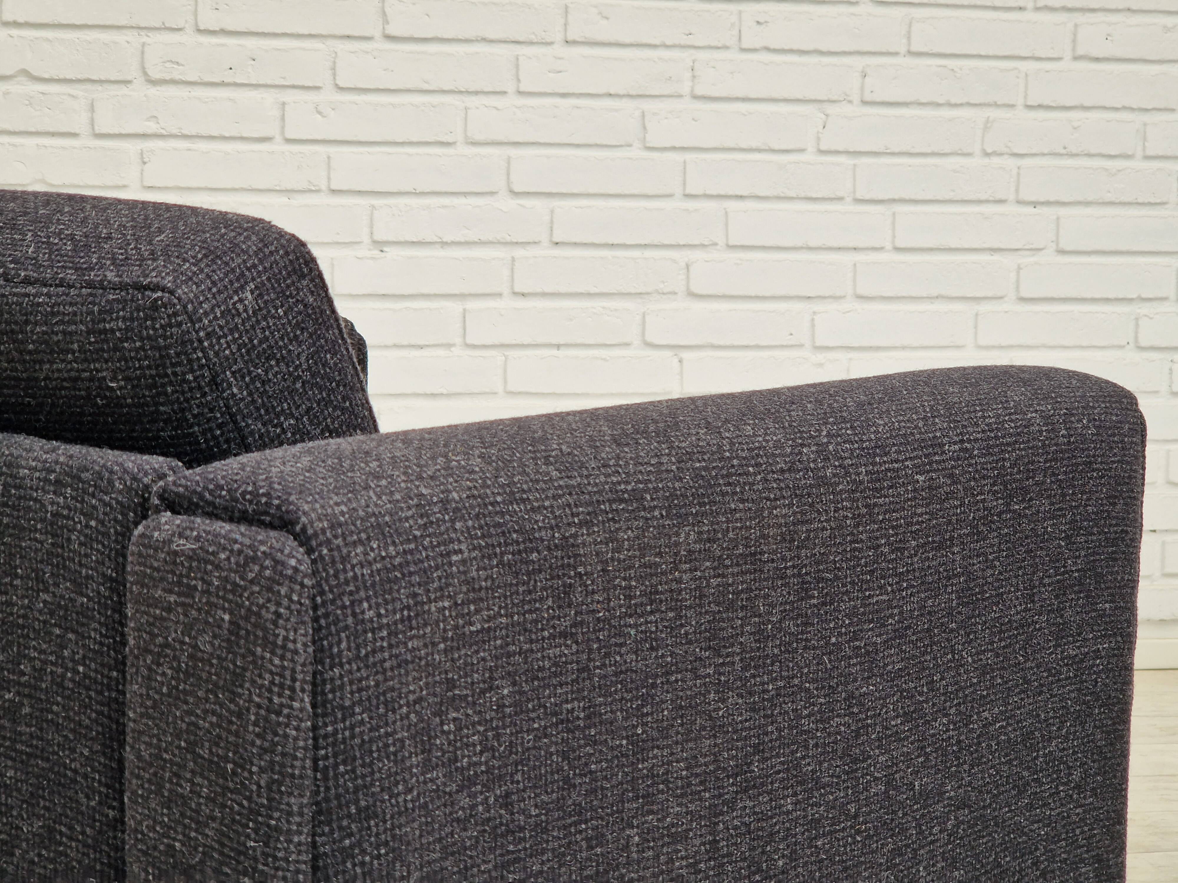 1970s, Danish design by H.J. Wegner, reupholstered armchair, model GE300.