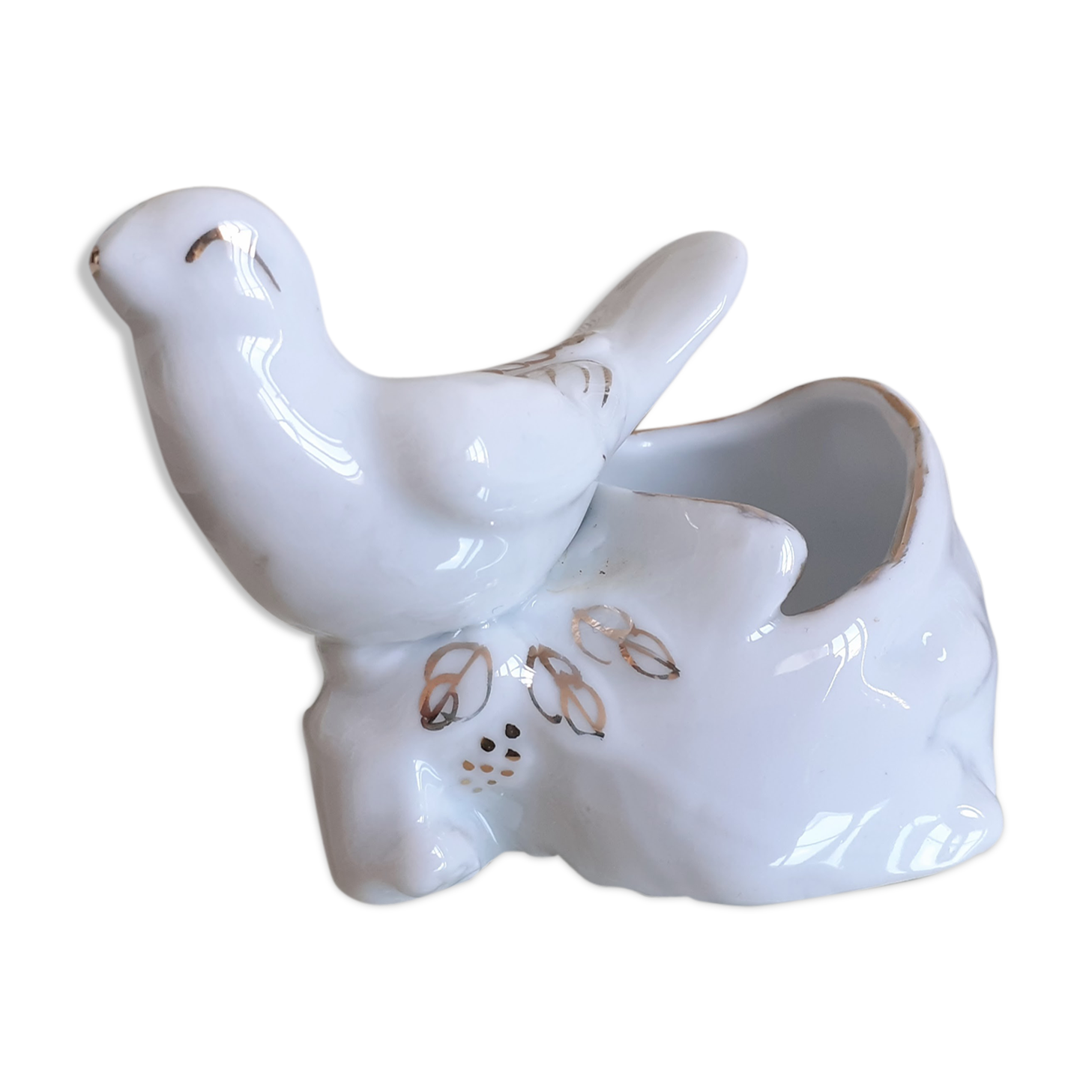 Bird porcelain salt shaker