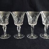 4 crystal red wine glasses from saint-louis camargue model