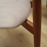 Set of four teak chairs, Danish design, 1960s, designer: H.W. Klein