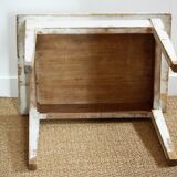 Shabby white side table