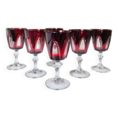 6 gothic red wine glasses