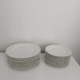Lot assiettes plates et à dessert en porcelaine de Limoges