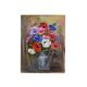 Oil on panel vintage painting Summer bouquet
