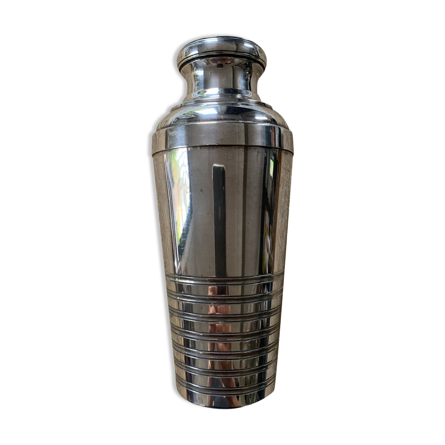 Shaker métal argenté vintage