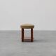 Art Deco stool in wood with original fabric, France ca. 1920