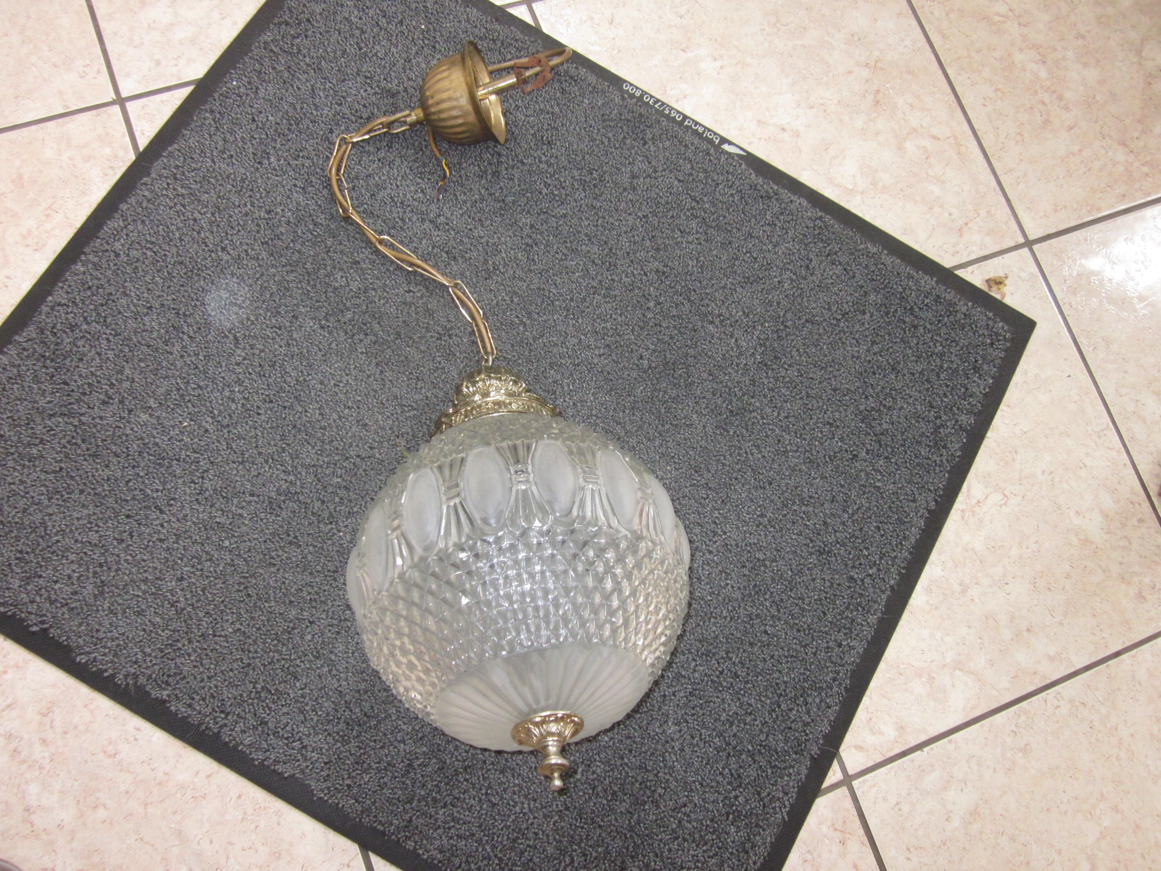 Glass and brass hallway hanging