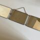 Horizontal Italian triptych barber mirror 1960 L69cm