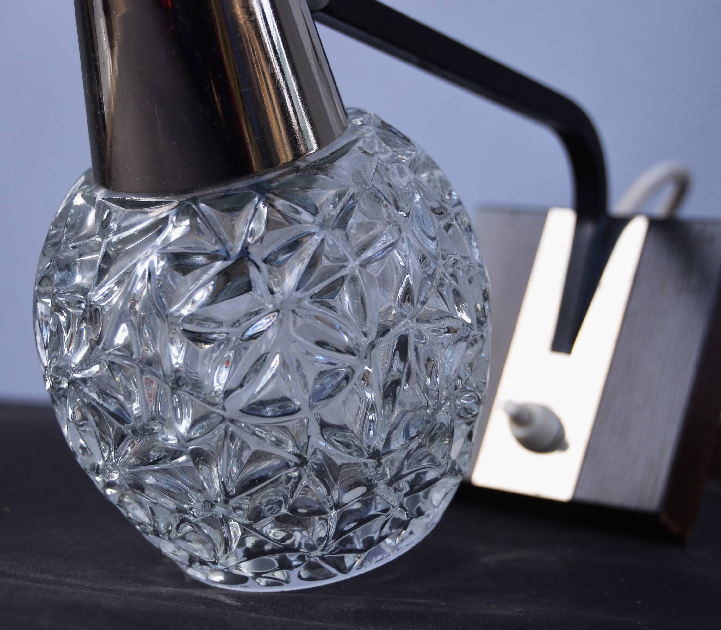 Mid Century Wooden Pair Bedside Lamps made in Germany