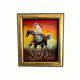 Painting signed A. ZENATI (Abderrahmane, 1943) – Oil on wood panel – Cavalier Fantasia
