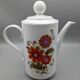 Théière cafetière blanche décor floral vintage winterling bavaria