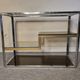 Showcase shelf 70s metal & smoked glass