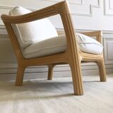 Restored vintage rattan chair