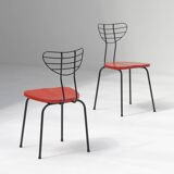 Set of 4 modernist mid-century radar chairs 1950s Belgium