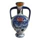 Gien earthenware vase, Peony model, vintage, polychrome floral decoration