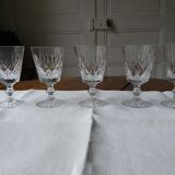 Lot de 5 verres gravés en cristal de Lorraine