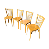 Series of 4 vintage chairs bistro Baumann 87