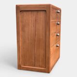 Vintage chest of drawers in solid raw wood from 1950