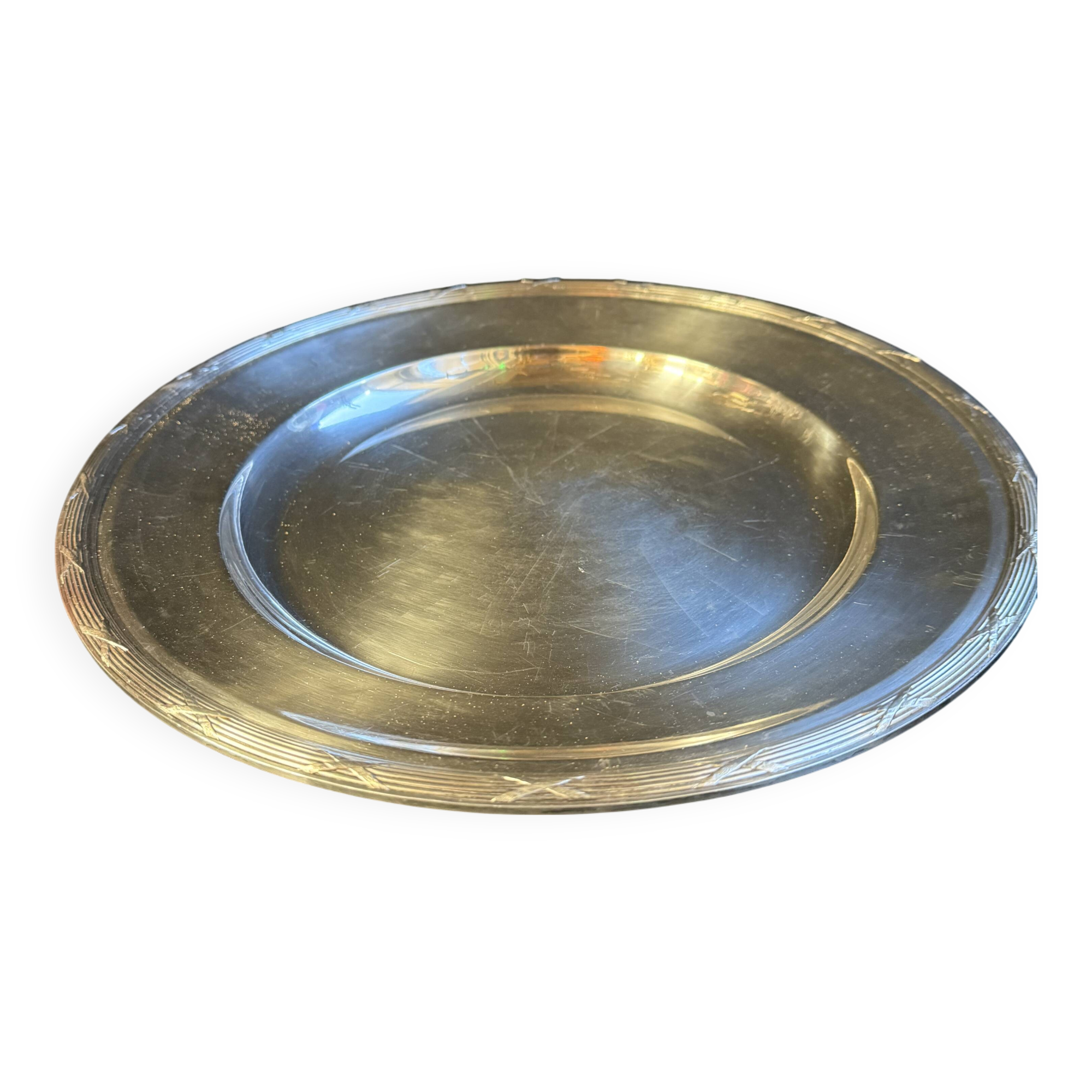 Large round serving dish – Silver-plated metal – Christofle