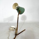 Mid-century Stilnovo brass orientable table or wall lamp from 50s