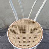 White lacquered wooden bistro chair