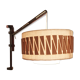 Applique ronde tchèque couleurs naturelles avec détails en bois