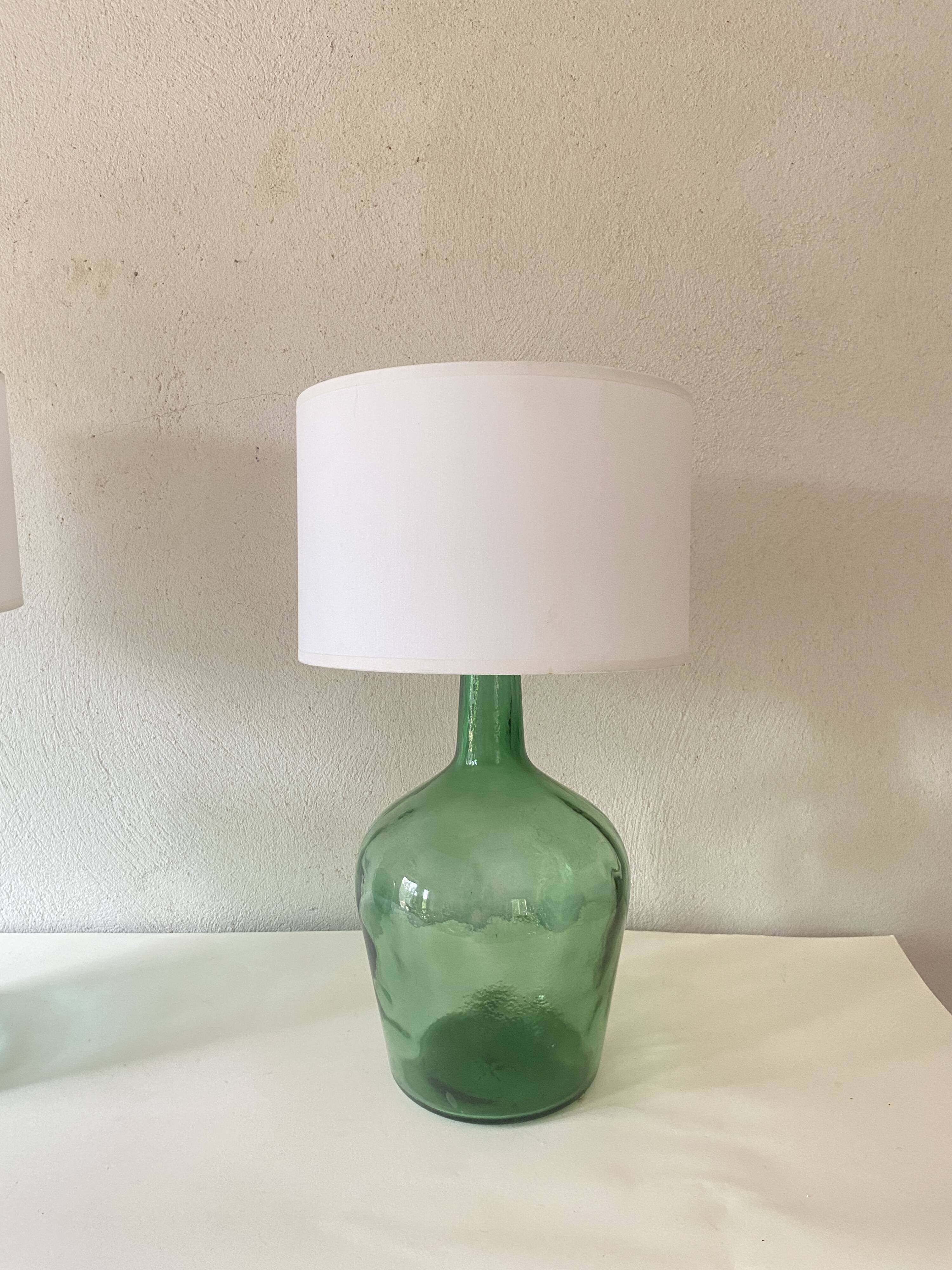 Bottle lamp, 2M braided fabric cable, lampshade