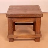 Table de chevet d’atelier en teck birman