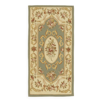 Handmade European Vintage Aubusson Kilim 71 cm x 143 cm