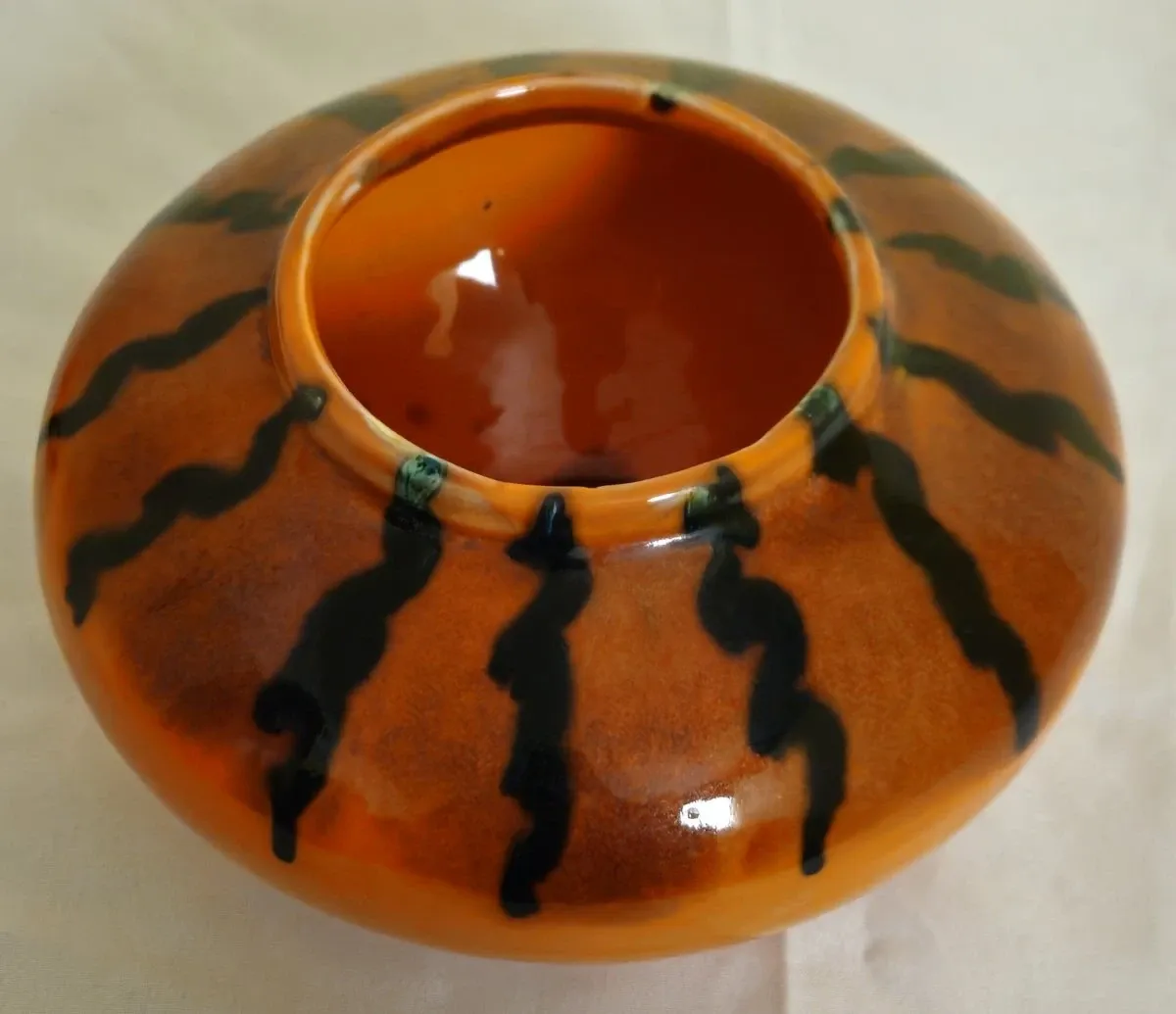 Ceramic vase signed CAMOS – Vallauris Beautiful glazed ceramic vase