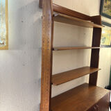 Vintage Scandinavian teak library from the 1960s – design shelf n