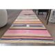 Vintage Turkish Hand-Knotted Wool Cotton Pink Runner Rug 72x398