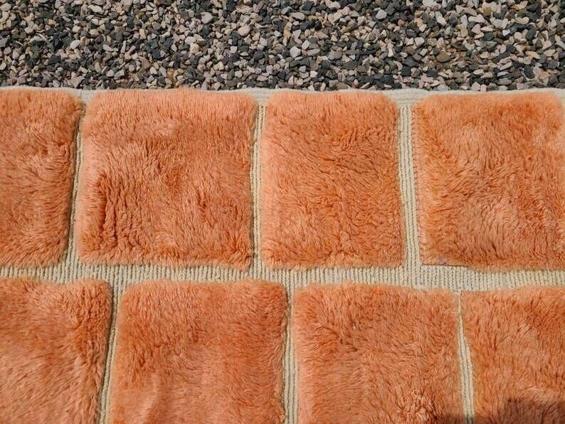 Mrirt Moroccan rug orange terracotta 300x250 cm – geometric pattern