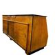 Vintage wooden shop counter with display case
