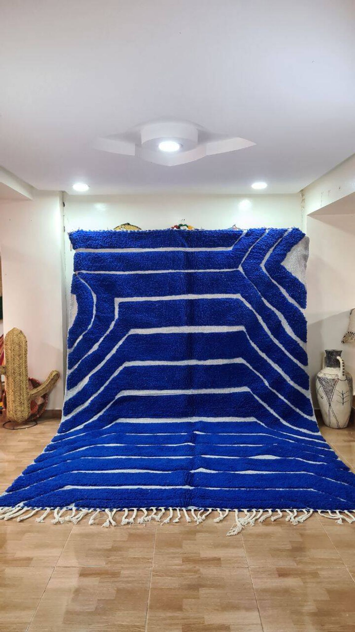 Majorelle blue Beni Ouarain rug